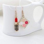 3D Lipstick Earrings for Makeup Lovers