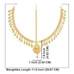 Gold Tone Indian Jewelry Set with Maang Tikka