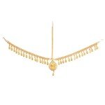 Gold Tone Indian Jewelry Set with Maang Tikka