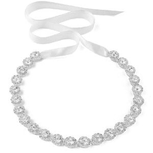 Silver Crystal Bridal Headband for Weddings
