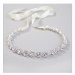Silver Crystal Bridal Headband for Weddings