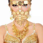 Beaupretty Women's Masquerade Mask with Face Chain