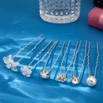 30-Pack Flower & Crystal Wedding Hair Pins