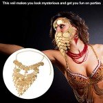 Beaupretty Women's Masquerade Mask with Face Chain