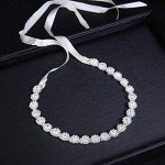 Silver Crystal Bridal Headband for Weddings