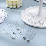 30-Pack Flower & Crystal Wedding Hair Pins