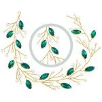 Elegant Green Pearl Bridal Hairvine Headband
