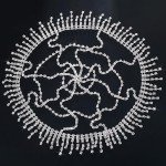 Vintage 1920s Rhinestone Mesh Headband with Tassels