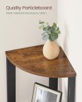 VASAGLE Rustic Industrial 4-Tier Corner Shelf