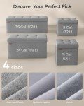 Light Grey Folding Storage Ottoman Bench Stool