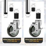 4" Prep Table Wheels with Side Brake - Set of 4