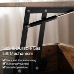 Yaheetech Rustic Lift Top Coffee Table with Storage