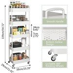 5-Tier Rolling Utility Cart for Home Organization