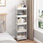 5-Tier Rolling Utility Cart for Home Organization