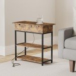 Rolanstar Charging End Table with USB Ports