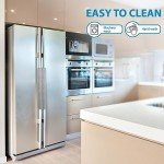 4-Pack Refrigerator Door Handle Covers - Silver Plush