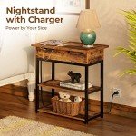 Rolanstar Charging End Table with USB Ports