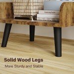 GYIIYUO Rustic Side Table Set with USB Ports