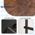 Compact Black and Rustic Brown Nightstand with Drawers