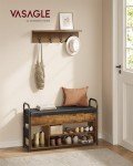 VASAGLE Rustic Shoe Bench and Rack