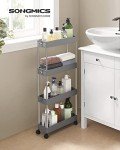 Slim Rolling Storage Cart for Bathroom or Kitchen