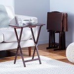 Amazon Basics Set of 4 Foldable Wooden Side Tables