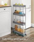Slim Rolling Storage Cart for Bathroom or Kitchen