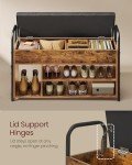 VASAGLE Rustic Shoe Bench and Rack