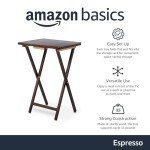 Amazon Basics Set of 4 Foldable Wooden Side Tables