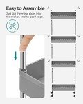 Slim Rolling Storage Cart for Bathroom or Kitchen