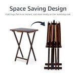 Amazon Basics Set of 4 Foldable Wooden Side Tables