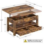 Rolanstar Multi-Function Lift Top Coffee Table