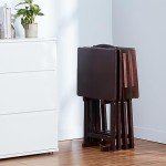 Amazon Basics Set of 4 Foldable Wooden Side Tables