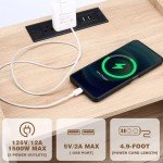 Rattan Nightstand with Drawers for Small Spaces