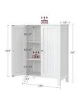 VASAGLE Freestanding Bathroom Storage Cabinet with Shelves