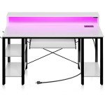 Rolanstar 55-Inch LED Desk with Power Outlets