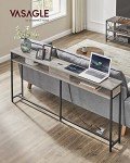 VASAGLE 70.9" Console Table with Charging Station