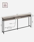 VASAGLE 70.9" Console Table with Charging Station