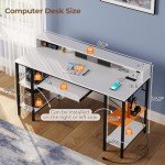 Rolanstar 55-Inch LED Desk with Power Outlets