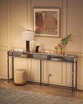 VASAGLE 70.9" Console Table with Charging Station
