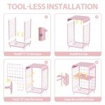 Cute Pink 3-Tier Nightstand and Side Table