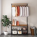 Mr IRONSTONE 4-in-1 Entryway Coat Rack Bench