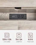 VASAGLE 70.9" Console Table with Charging Station