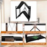 Foldable 2-Tier Microwave Stand for Kitchen