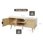 Stylish Rattan TV Stand for 55" TVs