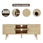 Stylish Rattan TV Stand for 55" TVs