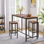 Bar Table and Chair Set for Kitchen or Dining