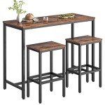 Bar Table and Chair Set for Kitchen or Dining