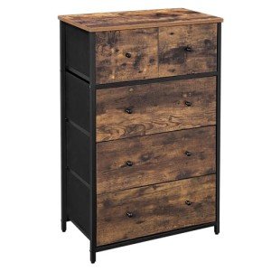 SONGMICS 5-Drawer Fabric Storage Dresser Unit