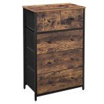 SONGMICS 5-Drawer Fabric Storage Dresser Unit